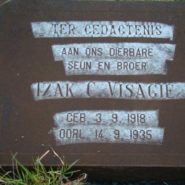 VISAGIE Izak C. 1918-1935