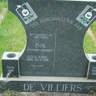 VILLIERS Stefanus Johannes, de 1926-1991