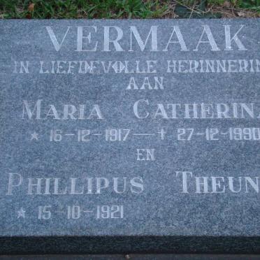 VERMAAK Phillipus Theunis 1921- &amp; Maria Catherina 1917-1990