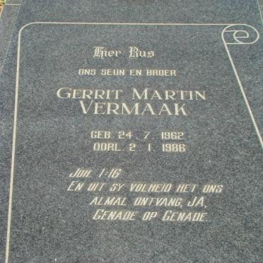 VERMAAK Gerrit Martin 1962-1986