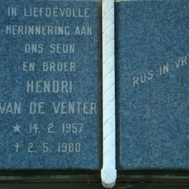VENTER Hendri, van de 1957-1980