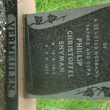 VERMEULEN Phillip Christoffel Snyman 1913-1975