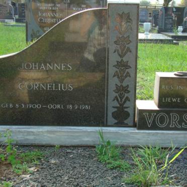 VORSTER Johannes Cornelius 1900-1981