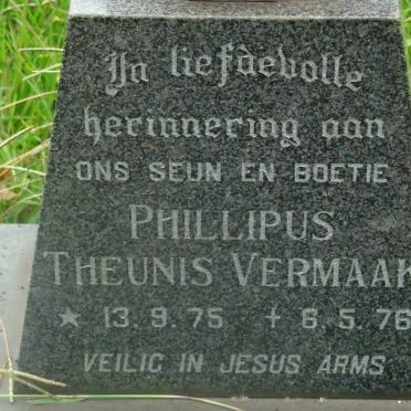 VERMAAK Phillipus Theunis 1975-1976