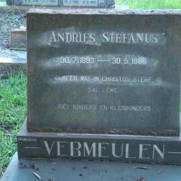 VERMEULEN Andries Stefanus 1893-1966