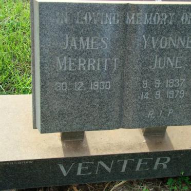 VENTER James Merritt 1930- &amp; Yvonne June 1937-1979