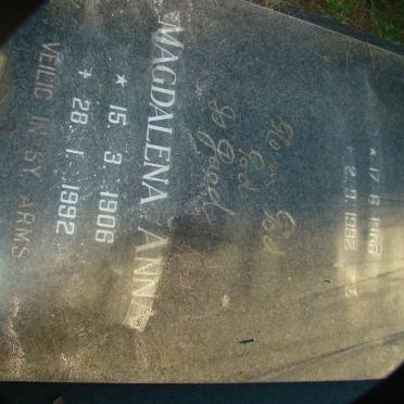 VENTER Pieter Jacobus 1908-1982 &amp; Magdalena Anne 1906-1992