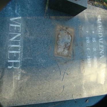 VENTER Pieter Jacobus 1908-1982 &amp; Magdalena Anne 1906-1992