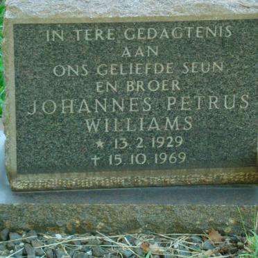WILLIAMS Johannes Petrus 1929-1969