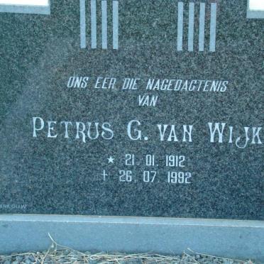 WIJK Petrus G., van 1912-1992