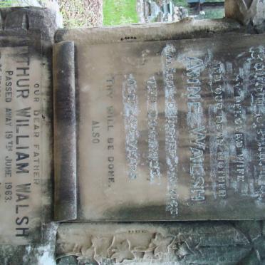 WALSH Arthur William -1963 &amp; Anne -1933
