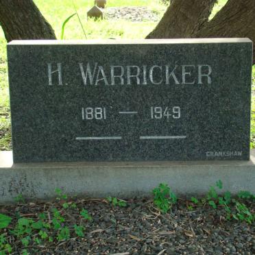 WARRICKER H. 1881-1949