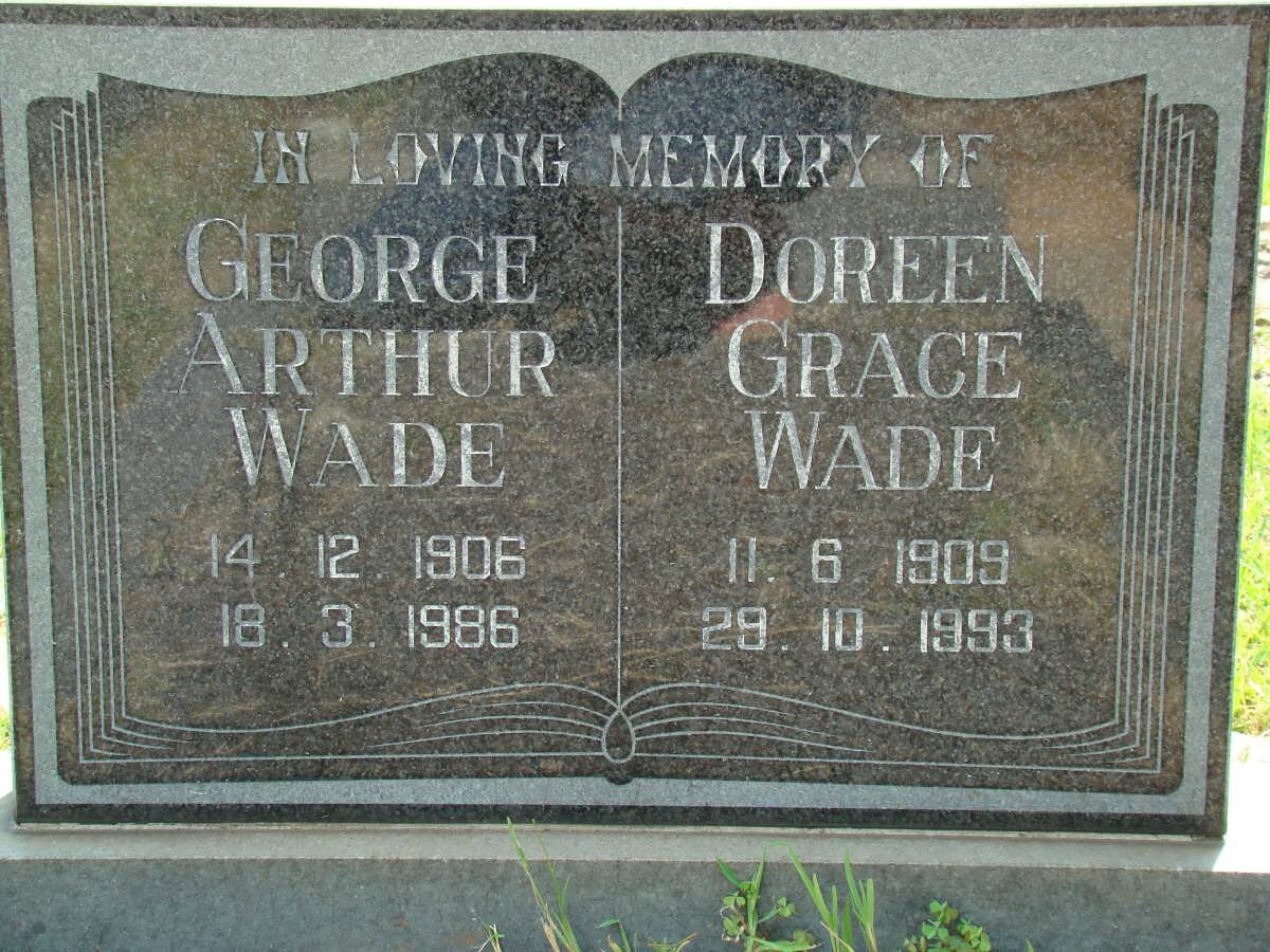 WADE George Arthur 1906-1986 &amp; Doreen Grace 1909-1993