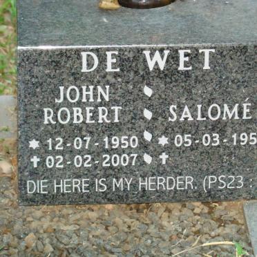 WET John Robert, de 1950-2007 &amp; Salome 1951-