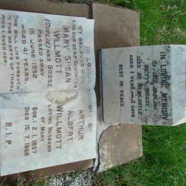 WILLMOTT Arthur Albert 1897-1968 &amp; Mary Susan BOSSE -1952