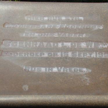 WET Coenraad L., de -1932