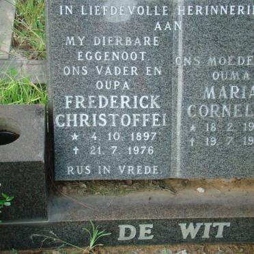 WIT Frederick Christoffel, de 1897-1976 &amp; Maria Cornelia 1900-1988
