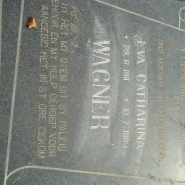 WAGNER Eva Catharina 1911-1983