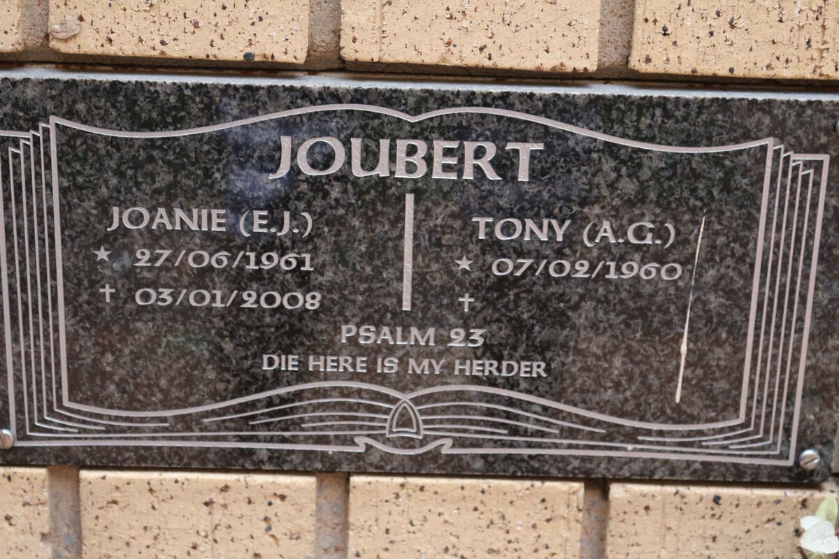 JOUBERT A.G 1960- &amp; E.J. 1961-2008