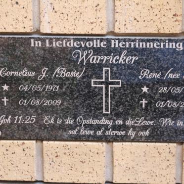 WARRICKER Cornelius J. 1971-2009 &amp; Rene SMITH 1973-2009