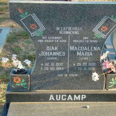 AUCAMP Isak Johannes 1932-1994 &amp; Magdalena Marie 1930-1996