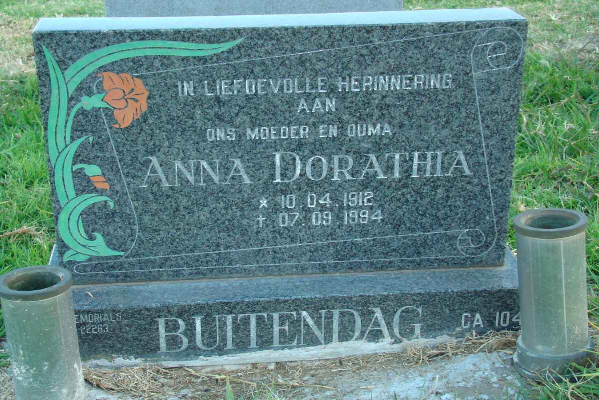 BUITENDAG Anna Dorathia 1912-1994