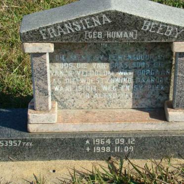 BEEBY Fransiena nee HUMAN 1964-1998
