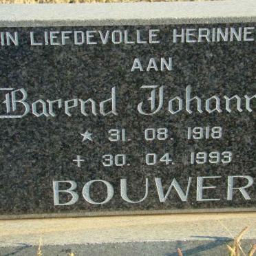 BOUWER Barend Johannes 1918-1993