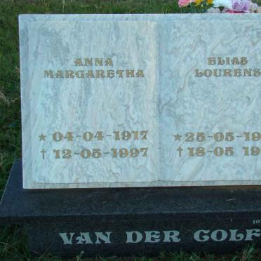 COLFF Elias Lourens, van der 1906-1997 &amp; Anna Margaretha 1917-1997