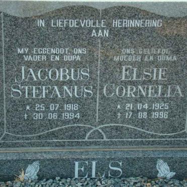 ELS Jacobus Stefanus 1918-1994 &amp; Elsie Cornelia 1925-1996