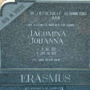 ERASMUS Jacomina Johanna 1930-1993