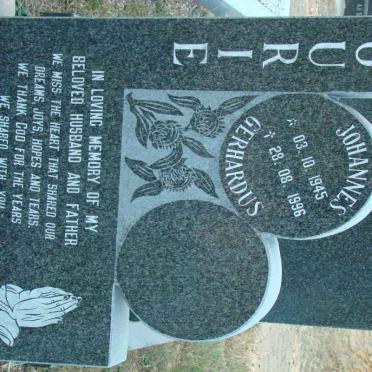 FOURIE Johannes Gerhardus 1945-1996