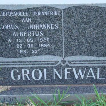 GROENEWALD Jacobus Johannes Albertus 1920-1994