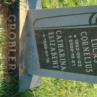 GROBLER Lucas Cornelius 1953-2002 &amp; Catharina Elizabeht 1958-