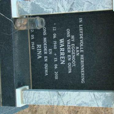 HELLERLE Warren 1940-2001 &amp; Rina 1943-