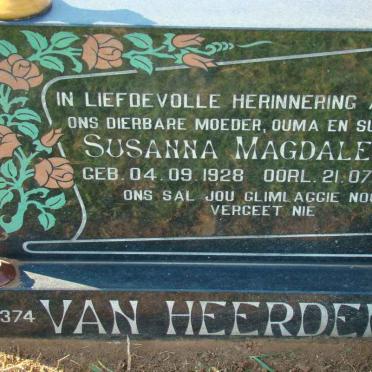 HEERDEN Susanna Magdalena, van 1928-1994