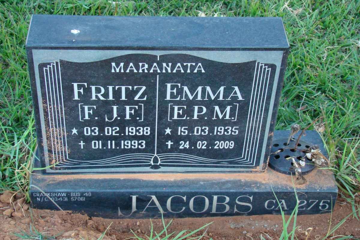 JACOBS F.J.F. 1938-1993 &amp; E.P.M. 1935-2009