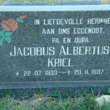 KRIEL Jacobus Albertus 1933-1997