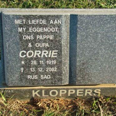 KLOPPERS Corrie 1919-2002