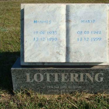 LOTTERING Hannes 1935-1999 &amp; Marie 1942-1999