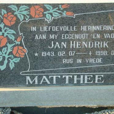 MATTHEE Jan Hendrik 1943-1998