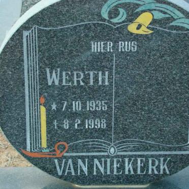 NIEKERK Werth, van 1935-1998