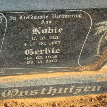 OOSTHUIZEN Kobie 1926-2002 &amp; Gerbie 1935-2007