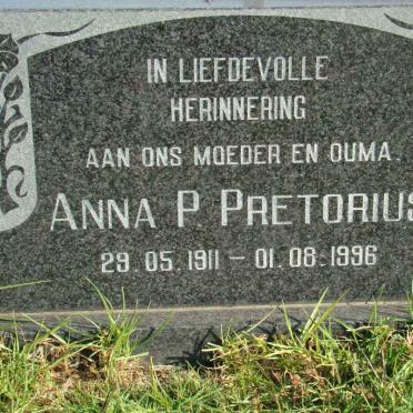 PRETORIUS Anna P. 1911-1996