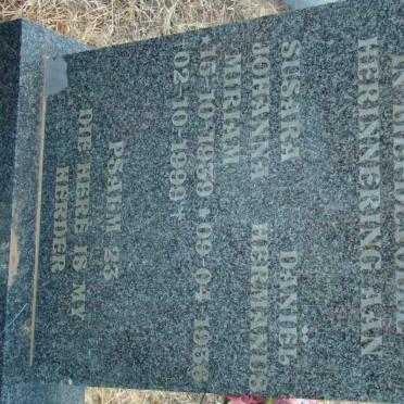 PIETERSE Daniel Hermanus 1936- &amp; Susara Johanna Miriam 1939-1999