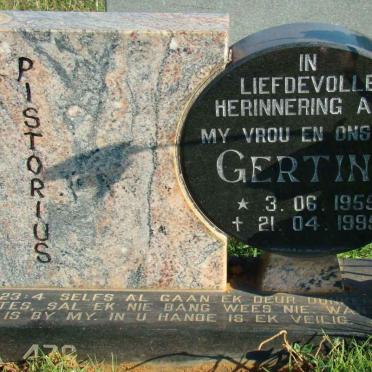 PISTORIUS Gertina 1955-1995