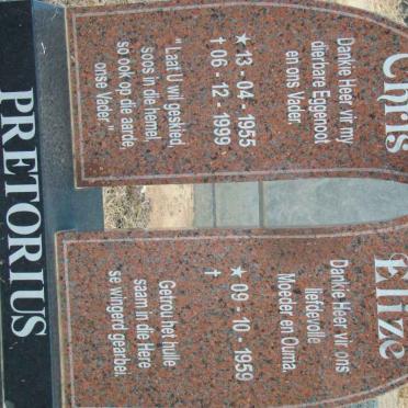 PRETORIUS Chris 1955-1999 &amp; Elize 1959-