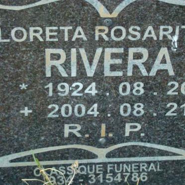 RIVERA Loreta Rosarito 1924-2004