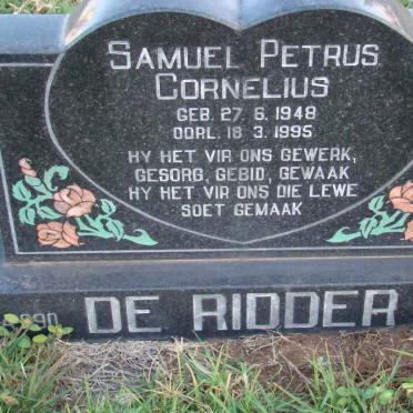 RIDDER Samuel Petrus Cornelius, de 1948-1995