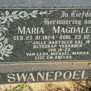 SWANEPOEL Maria Magdalena 1924-2001